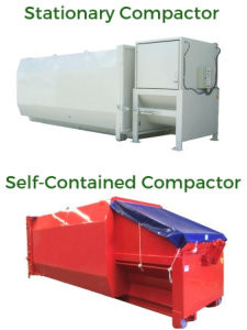 stationary vs self contained compactor